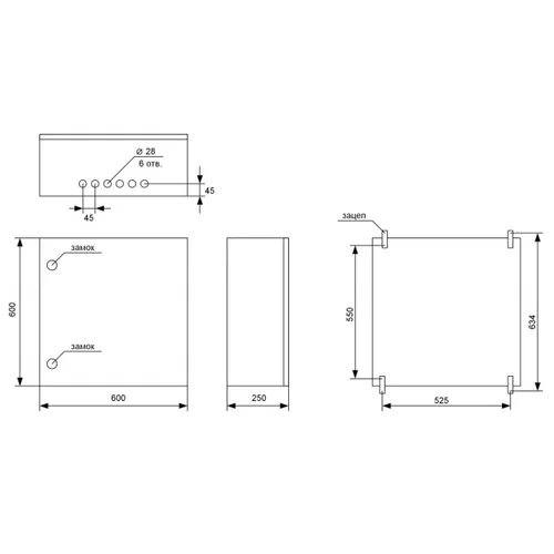 Металлический шкаф с оптическим кроссом для всех моделей PSW